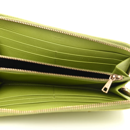 Prada Tessuto Nylon Zip Around Wallet Green 5 of 13