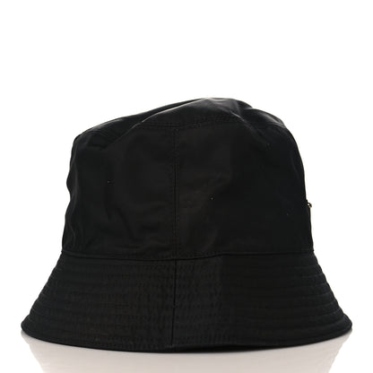 Prada Re-Nylon Metal Triangle Logo Mens Bucket Hat XL Black 4 of 7