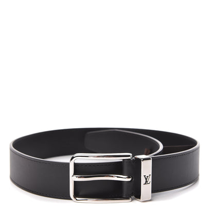 Louis Vuitton Calfskin 35mm Pont Neuf Belt 75 30 Black 1 of 9