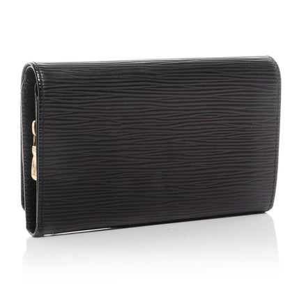 Louis Vuitton Epi Porte-Monnaie Billets Tresor Wallet Black 3 of 7