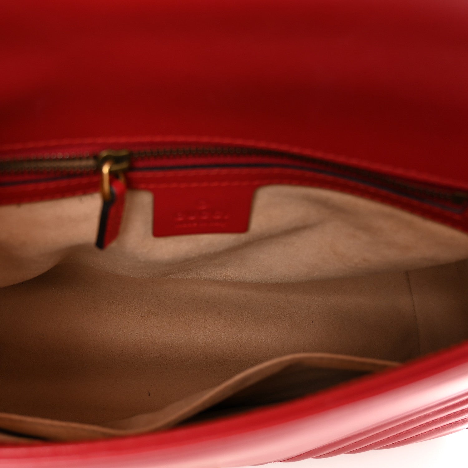 Gucci Calfskin Matelasse Small GG Marmont Top Handle Shoulder Bag Hibiscus Red 6 of 11