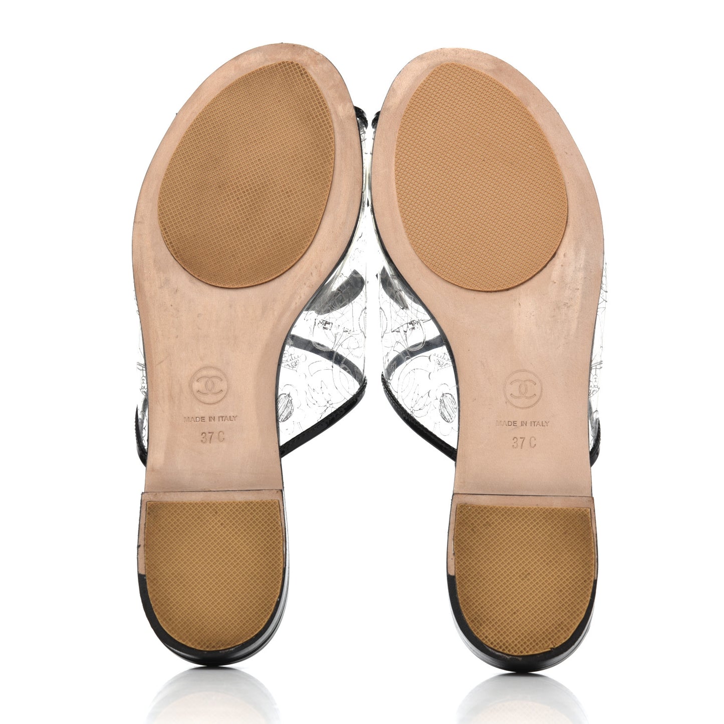 Patent PVC CC Sandal Mule 37 Black