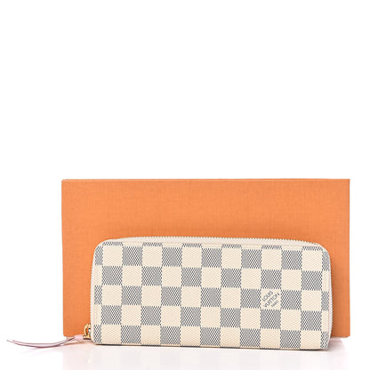Louis Vuitton Damier Azur Clemence Wallet Rose Ballerine 8 of 8