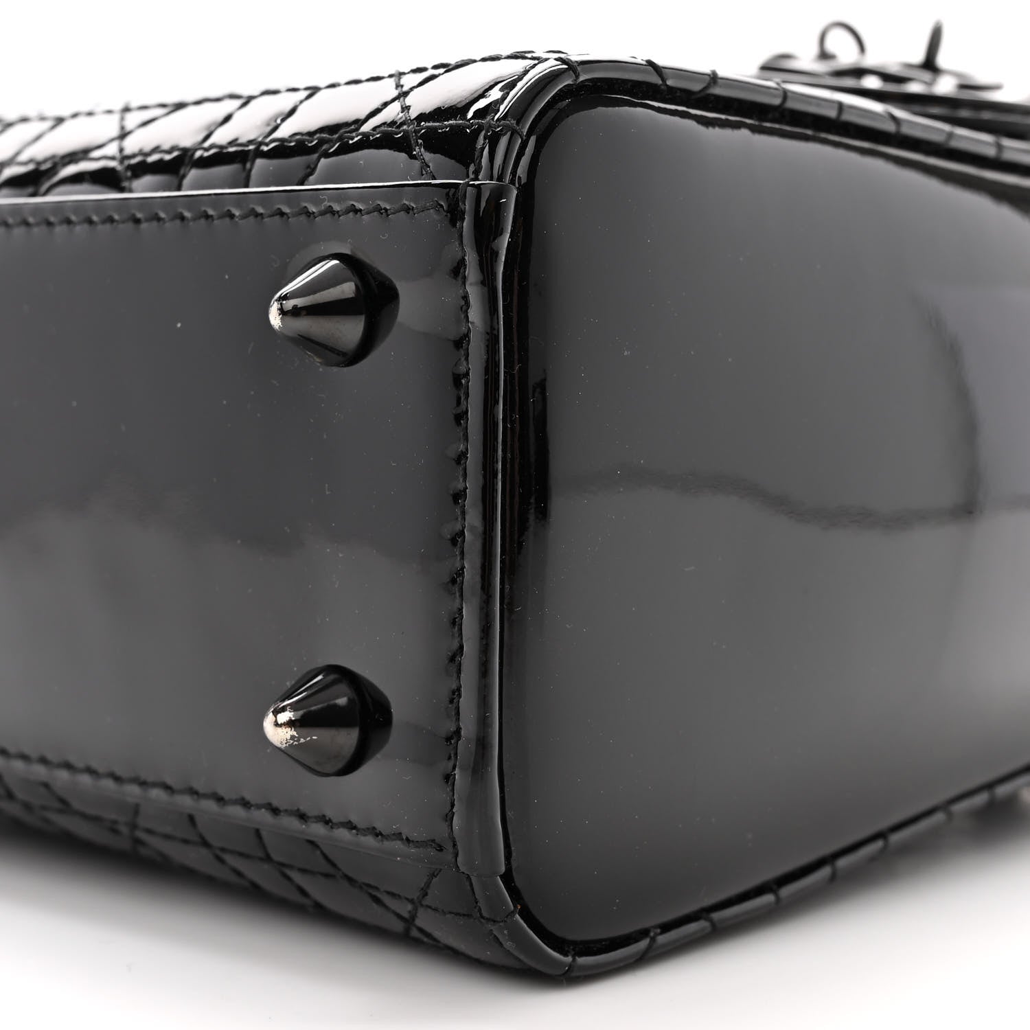 Christian Dior Ultraglossy Patent Cannage Small Lady Dior Black 10 of 11