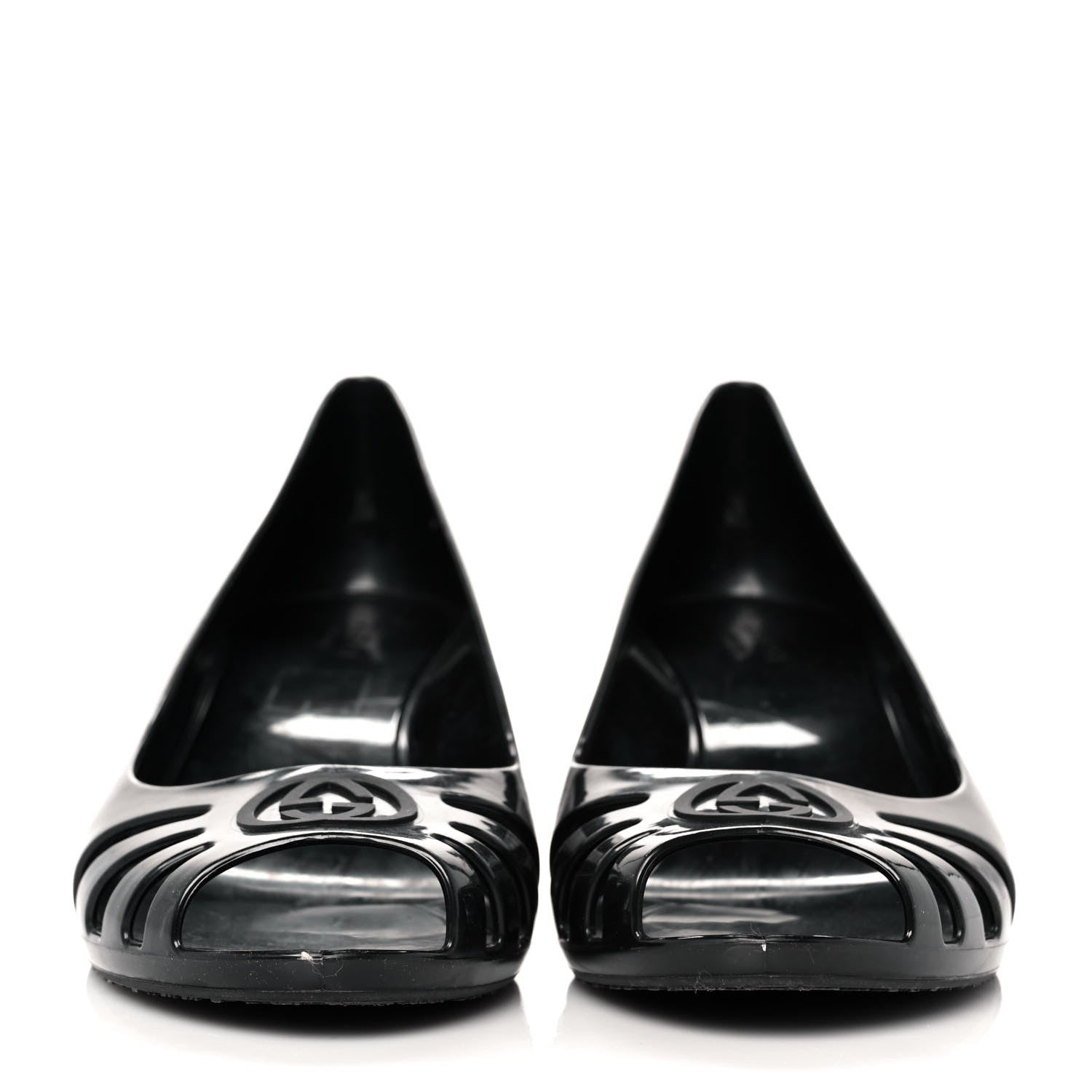 Gucci Rubber Jelly Marola Wedges 39 Black 2 of 7