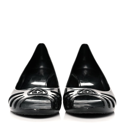 Gucci Rubber Jelly Marola Wedges 39 Black 2 of 7