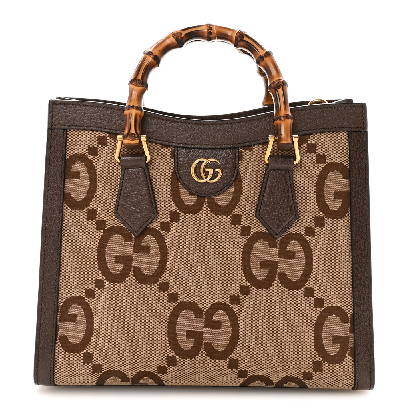 Monogram Jumbo GG Textured Dollar Calfskin Small Diana Tote Bag Camel Ebony New Acero Pomegranate Red