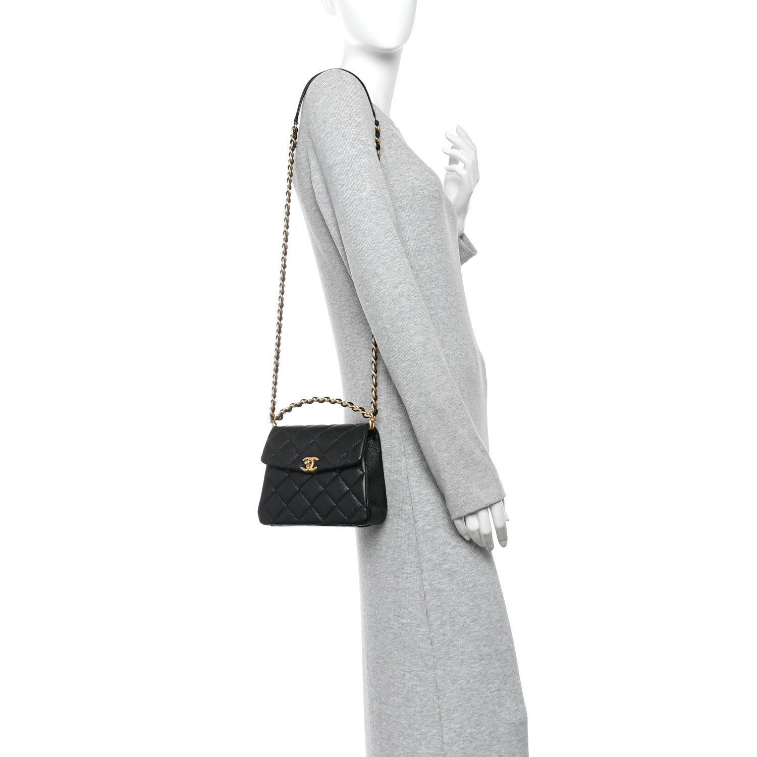 Chanel Caviar Quilted 31 Rue Cambon Mini Top Handle Flap Black 2 of 10