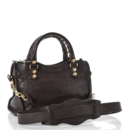 Balenciaga Agneau Giant 12 Gold Hardware Mini City Charbon 4 of 11