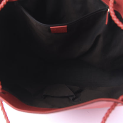 Gucci Calfskin Large Gifford Braided Handle Tote Sporting Red 5 of 10