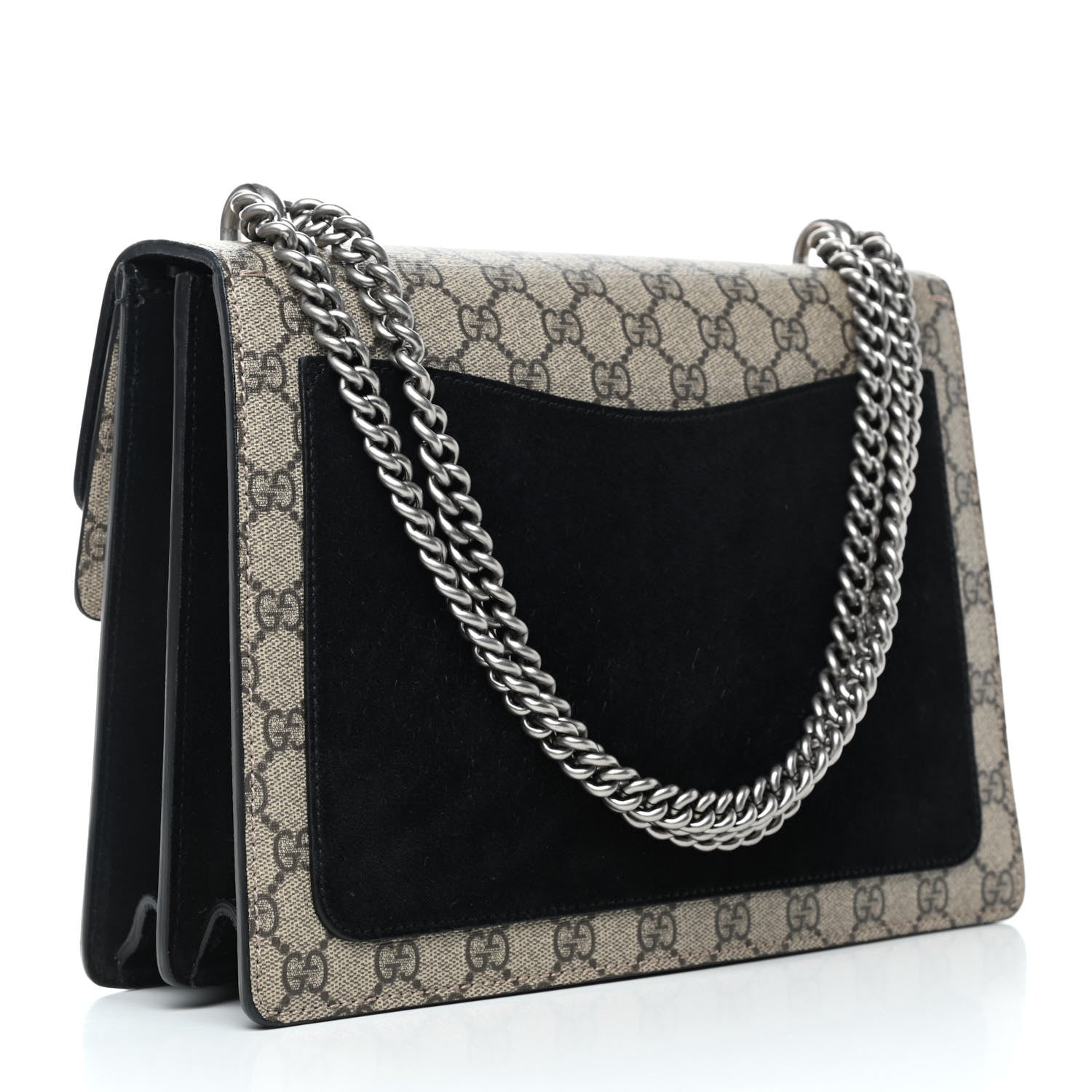 Gucci GG Supreme Monogram Medium Dionysus Shoulder Bag Black 2 of 4