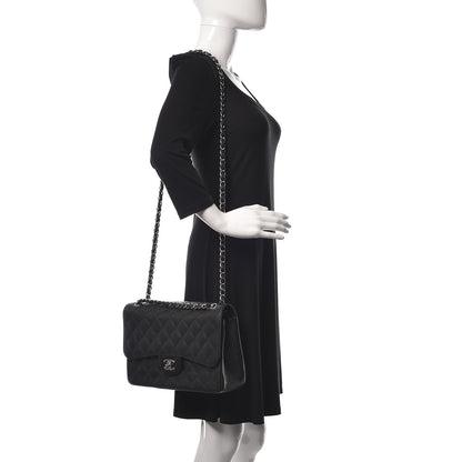 Chanel Caviar Quilted Jumbo Double Flap Black 3 of 14