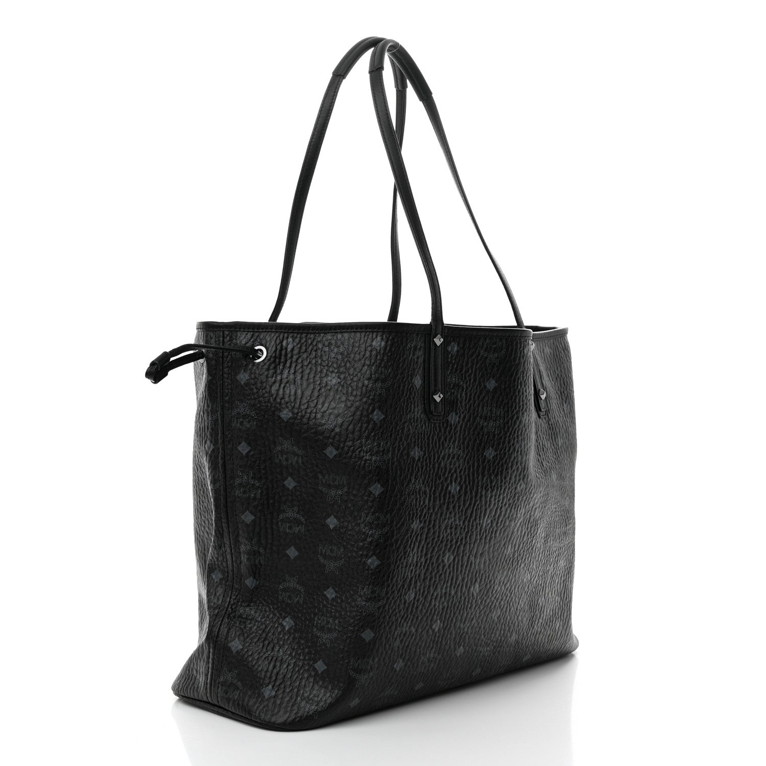 MCM Visetos Large Reversible Shopper Tote Black 5 of 19