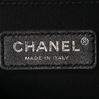 Chanel Calfskin Chain 20s Signature Bowling Bag Black 6 of 10