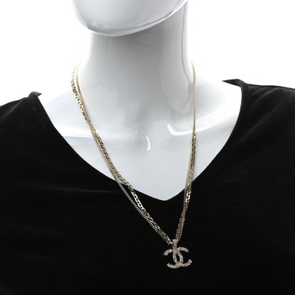 Chanel Crystal CC Multi Strand Chain Necklace Gold 2 of 5