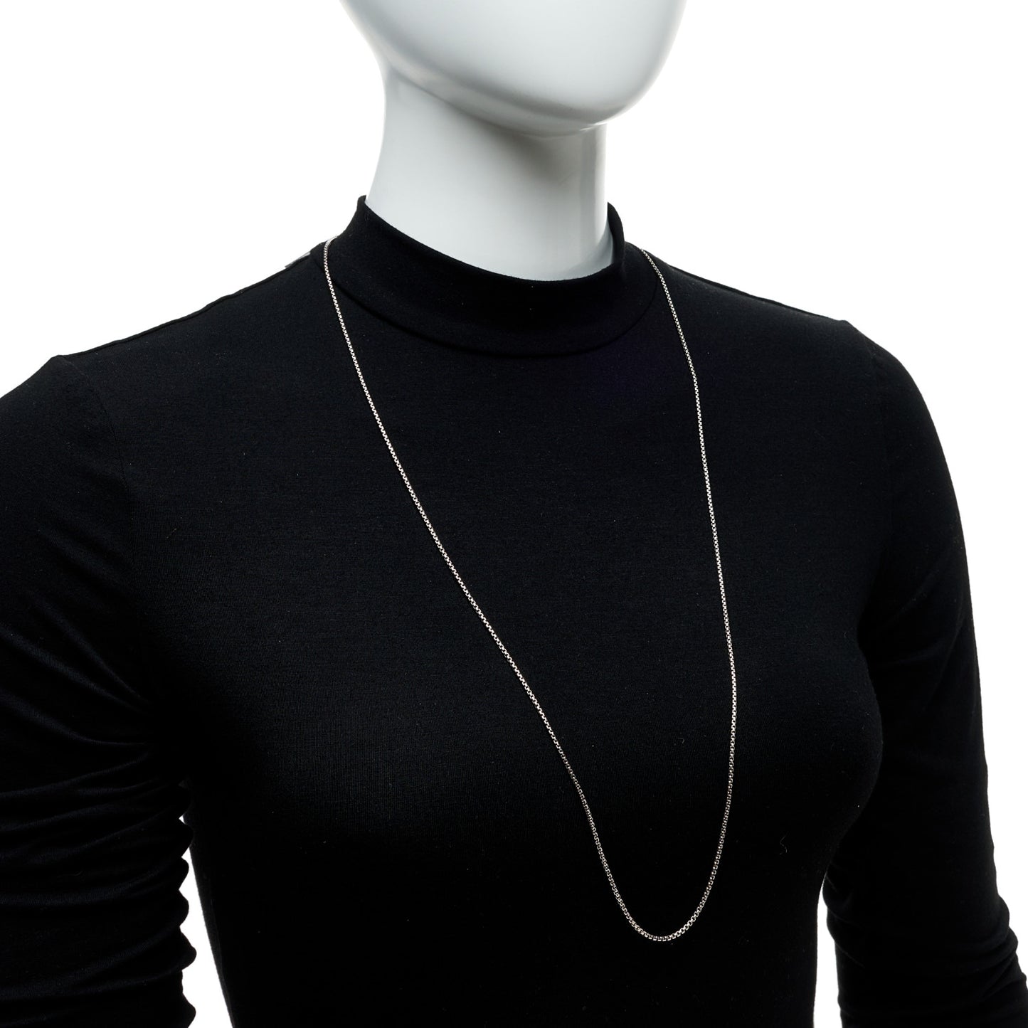 Sterling Silver 1.7mm Box Chain Slider Necklace