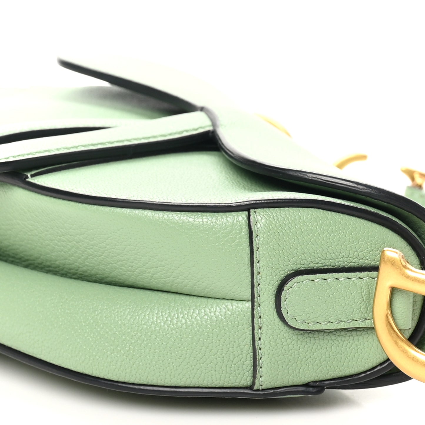 Goatskin Mini Saddle Bag Sage Green