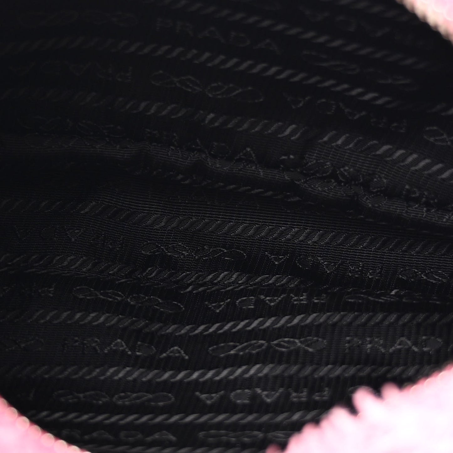 Terry Cloth Mini Re-Edition 2000 Bag Petalo Black