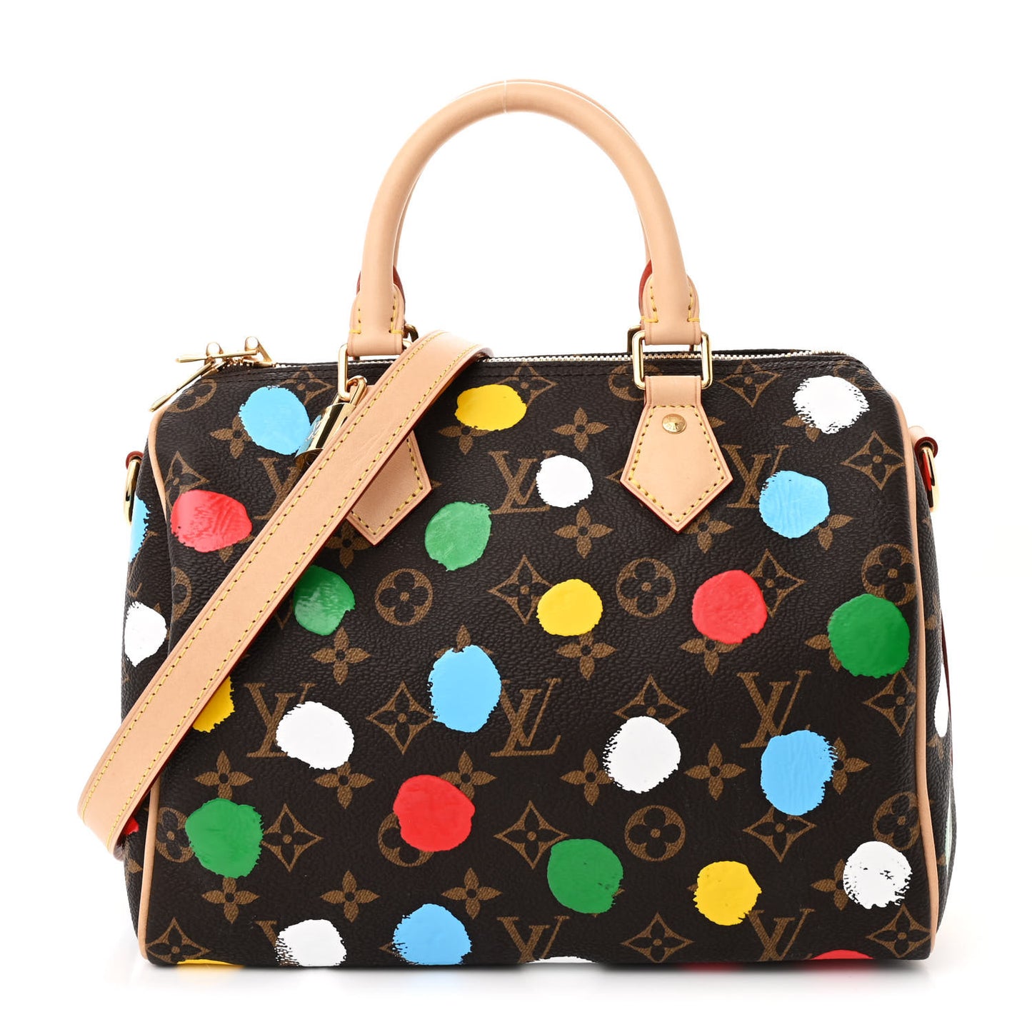 LV X YK Monogram Speedy Bandouliere 25 Multicolor