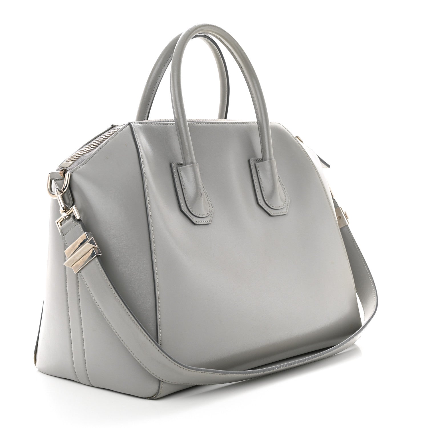 Givenchy Shiny Lord Calfskin Medium Antigona Pearl Grey 3 of 16