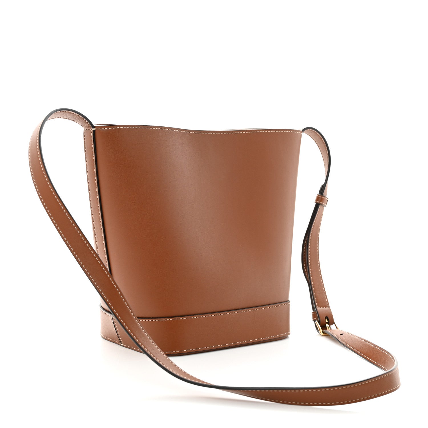 Celine Smooth Calfskin Small Cuir Triomphe Bucket Bag Tan 3 of 10