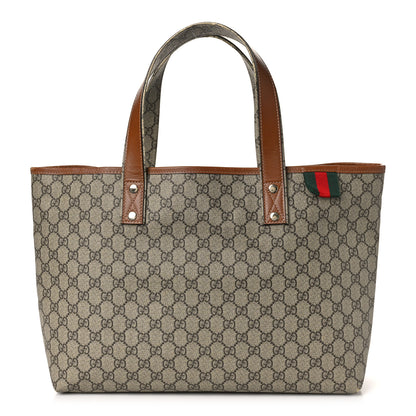 Gucci GG Plus Monogram Medium Signature Web Loop Tote Brown 1 of 15