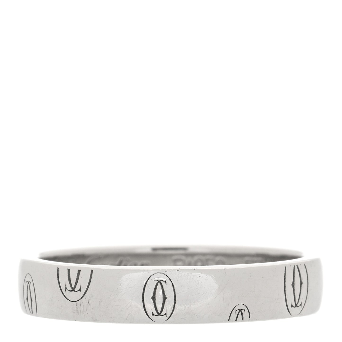 Platinum Happy Birthday 4mm Band Ring 57 8