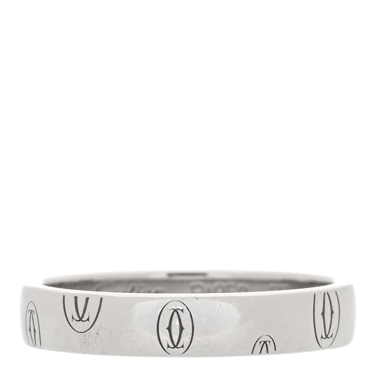 Cartier Platinum Happy Birthday 4mm Band Ring 57 8 3 of 4