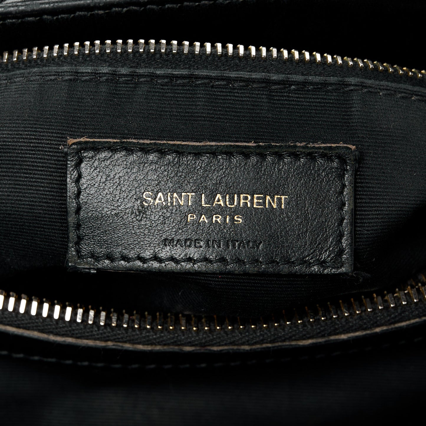 Calfskin Y Quilted Monogram Medium Loulou Chain Satchel Black