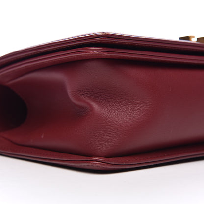 Chanel Calfskin Quilted Medium Boy Flap Burgundy 16 of 19