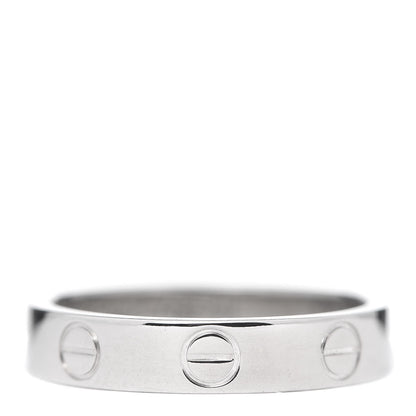 Cartier 18K White Gold 3.5mm LOVE Wedding Band Ring 49 4.75 1 of 4