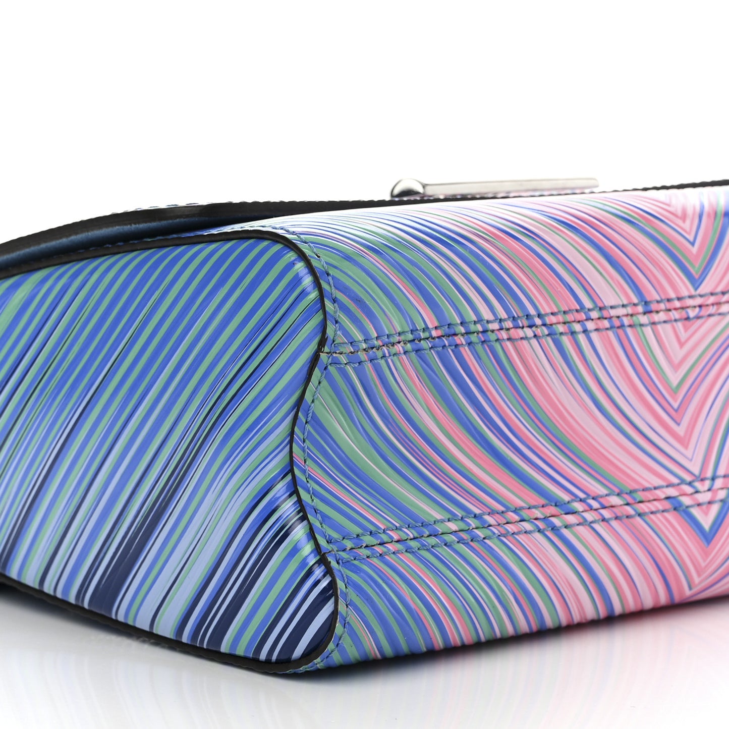 Epi Tropical Twist Shoulder Bag MM Blue Rose