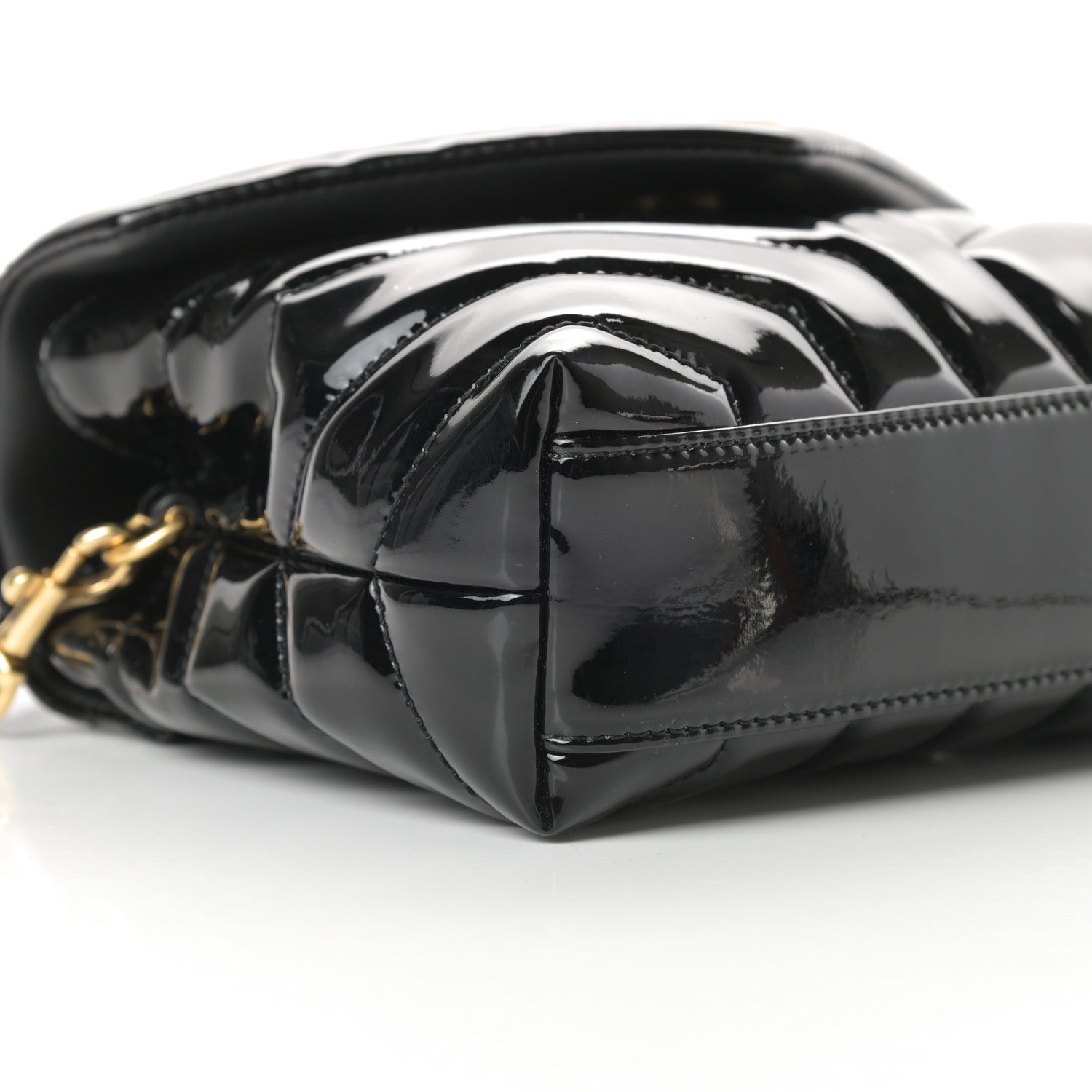 Saint Laurent Patent Y Quilted Monogram Toy Loulou Crossbody Bag Black 9 of 10