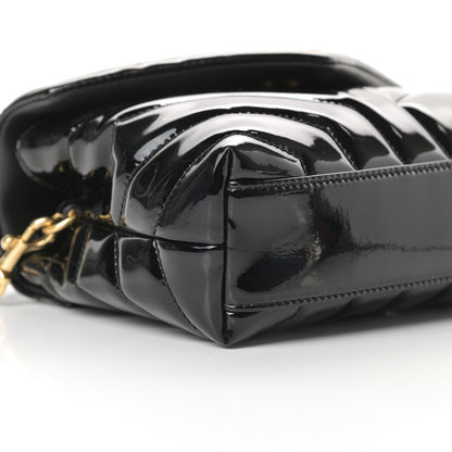 Saint Laurent Patent Y Quilted Monogram Toy Loulou Crossbody Bag Black 9 of 10