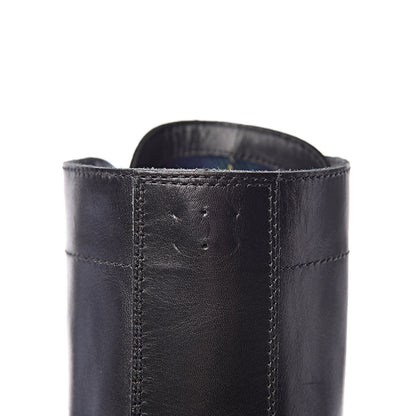 Chanel Calfskin Lace Up Combat Boots 40.5 Black 10 of 10