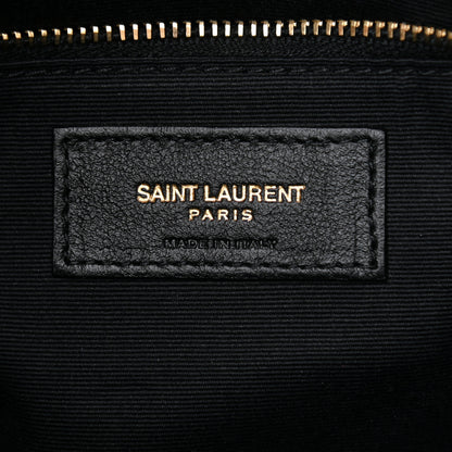 Saint Laurent Denim Quilted Small Loulou Puffer Monogram Chain Satchel Blue Cinnamon 6 of 8