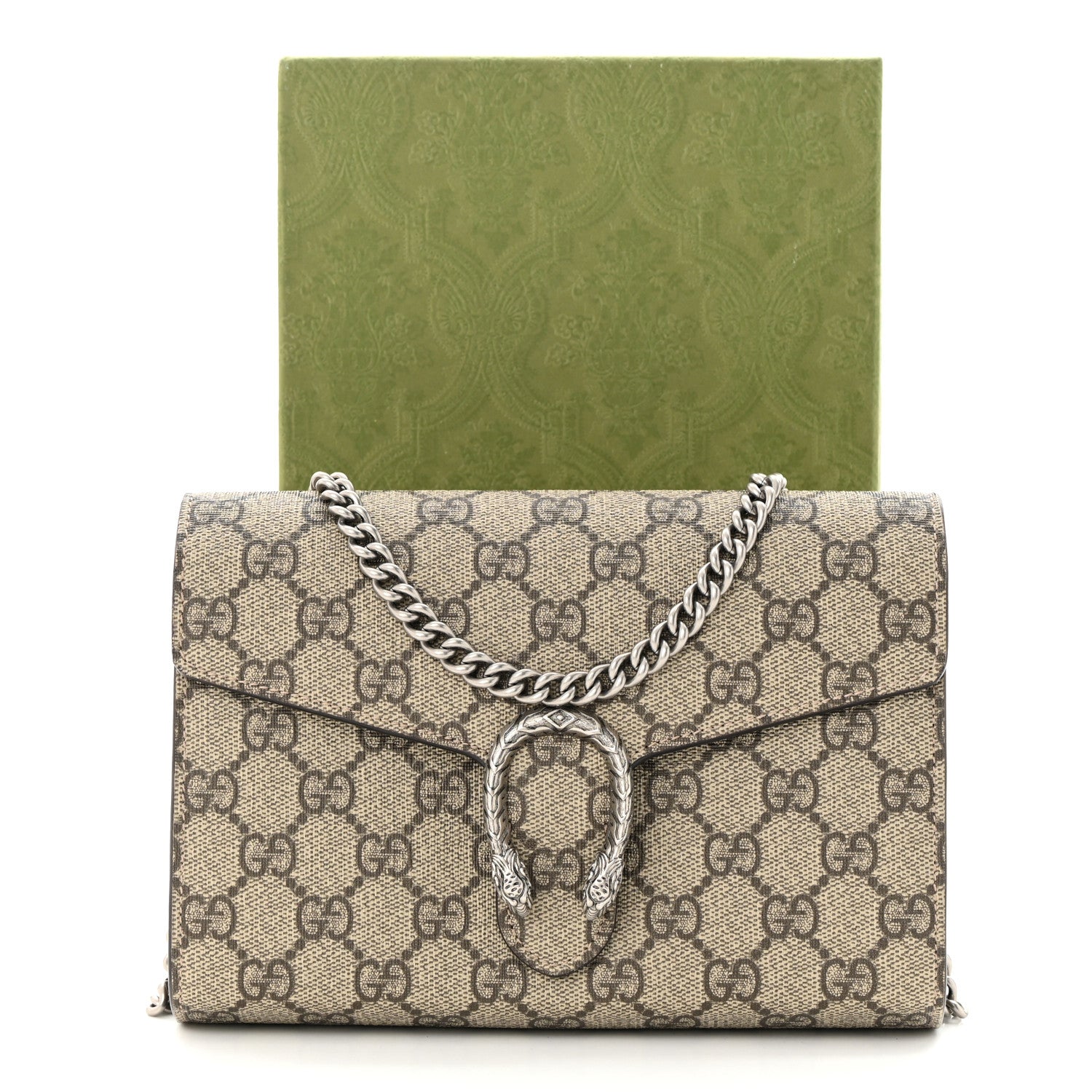 Gucci Calfskin GG Matelasse Chain Wallet Beige Taupe 11 of 11