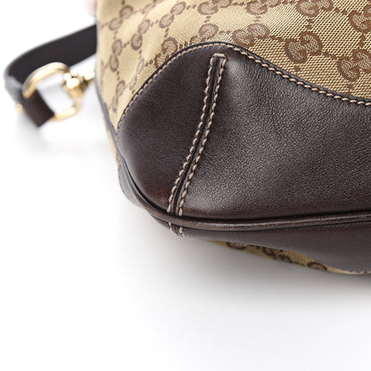 Gucci Monogram Medium Peggy Bamboo Top Handle Bag Dark Brown 7 of 9