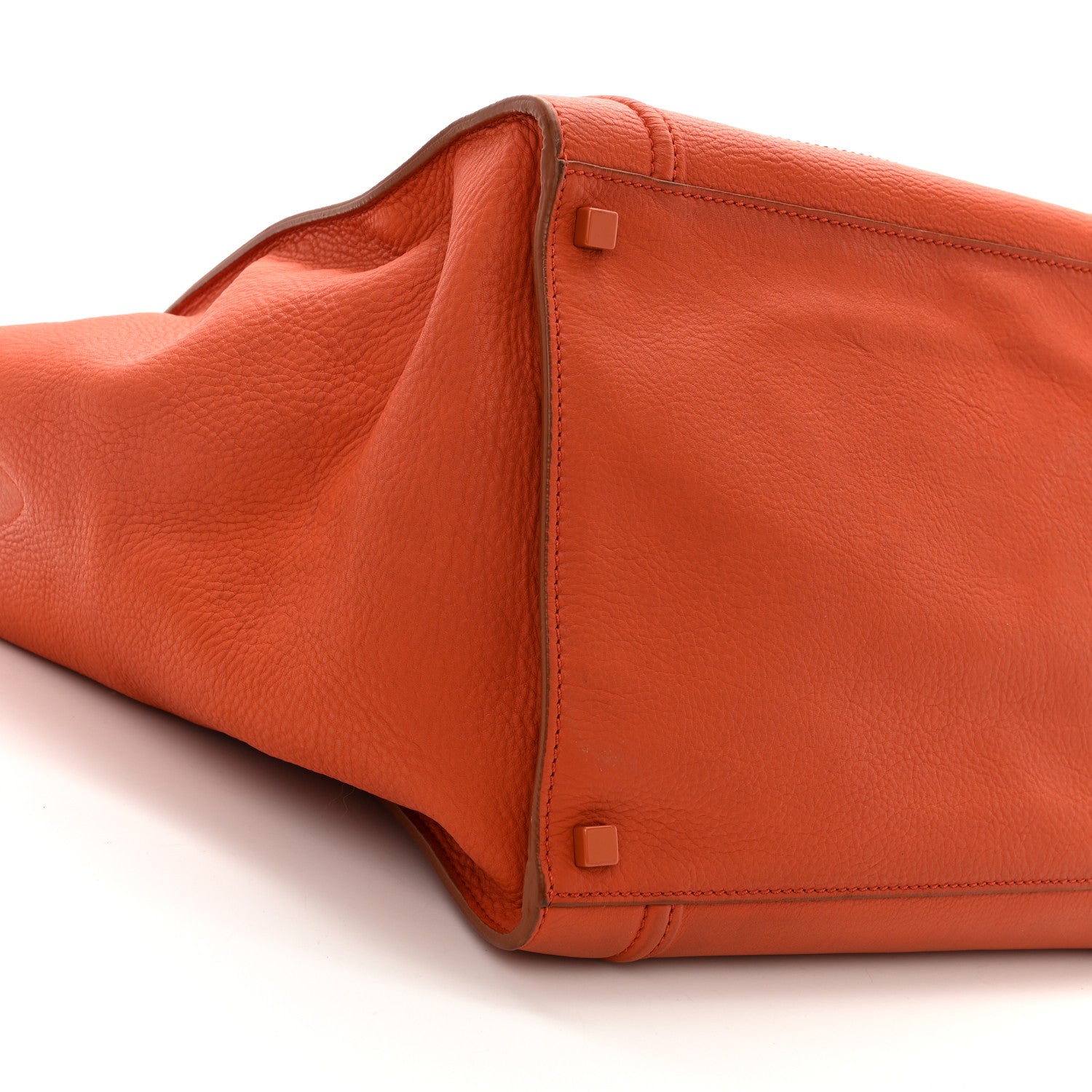 Celine Grained Calfskin Medium Phantom Luggage Burnt Orange 9 of 10