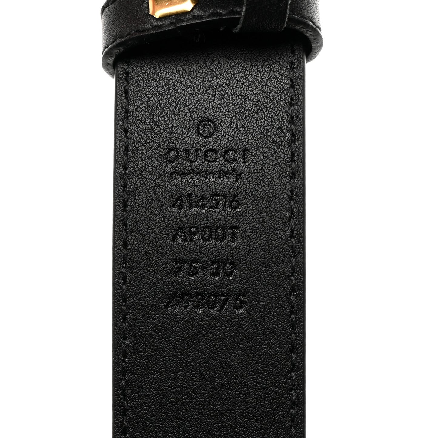 Moon Calfskin Double G 30mm Belt 75 30 Black