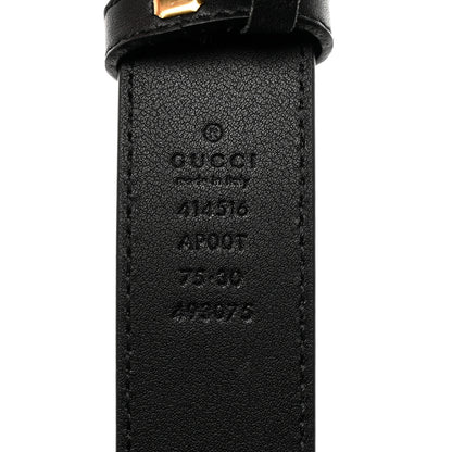 Gucci Moon Calfskin Double G 30mm Belt 75 30 Black 3 of 6