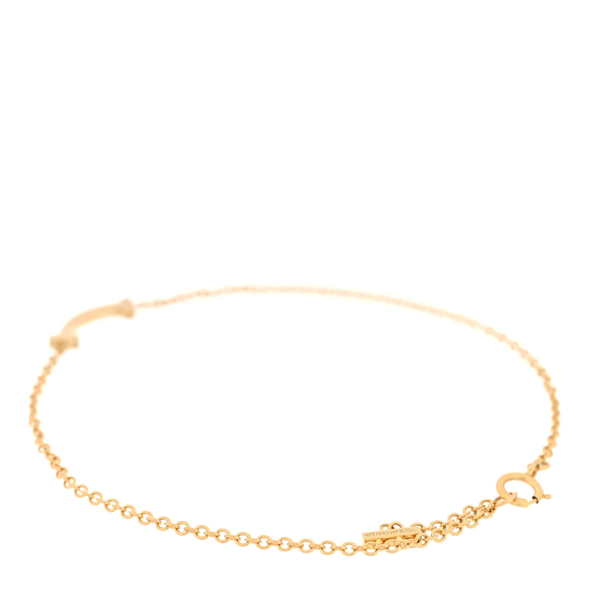 Tiffany 18K Yellow Gold Mini T Smile Bracelet 2 of 4