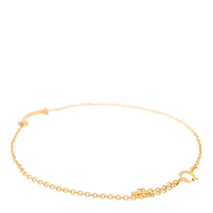 Tiffany 18K Yellow Gold Mini T Smile Bracelet 2 of 4