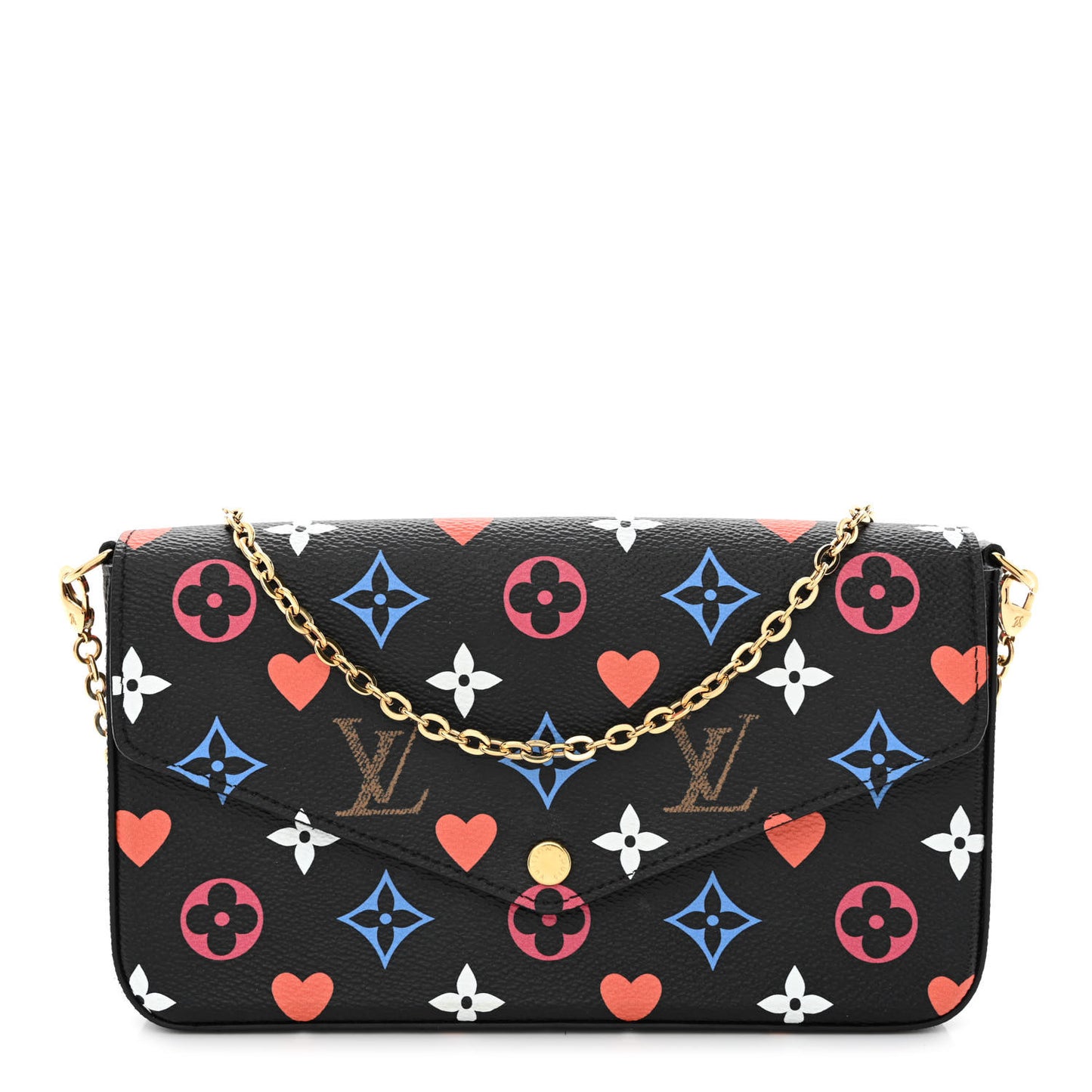 Game On Felicie Chain Wallet Black