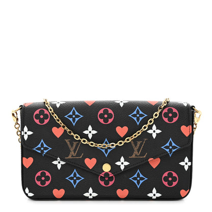 Louis Vuitton Game On Felicie Chain Wallet Black 1 of 10