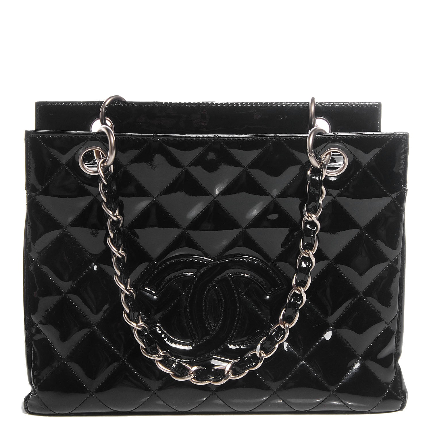 Chanel Patent Petit Timeless Shopping Tote PTT Black 1 of 8