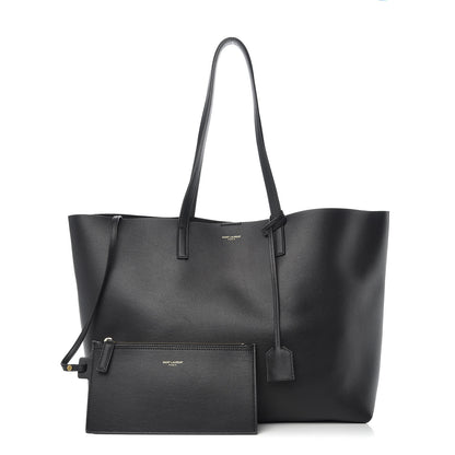 Saint Laurent Calfskin Large Shopping Tote Black 1 of 10