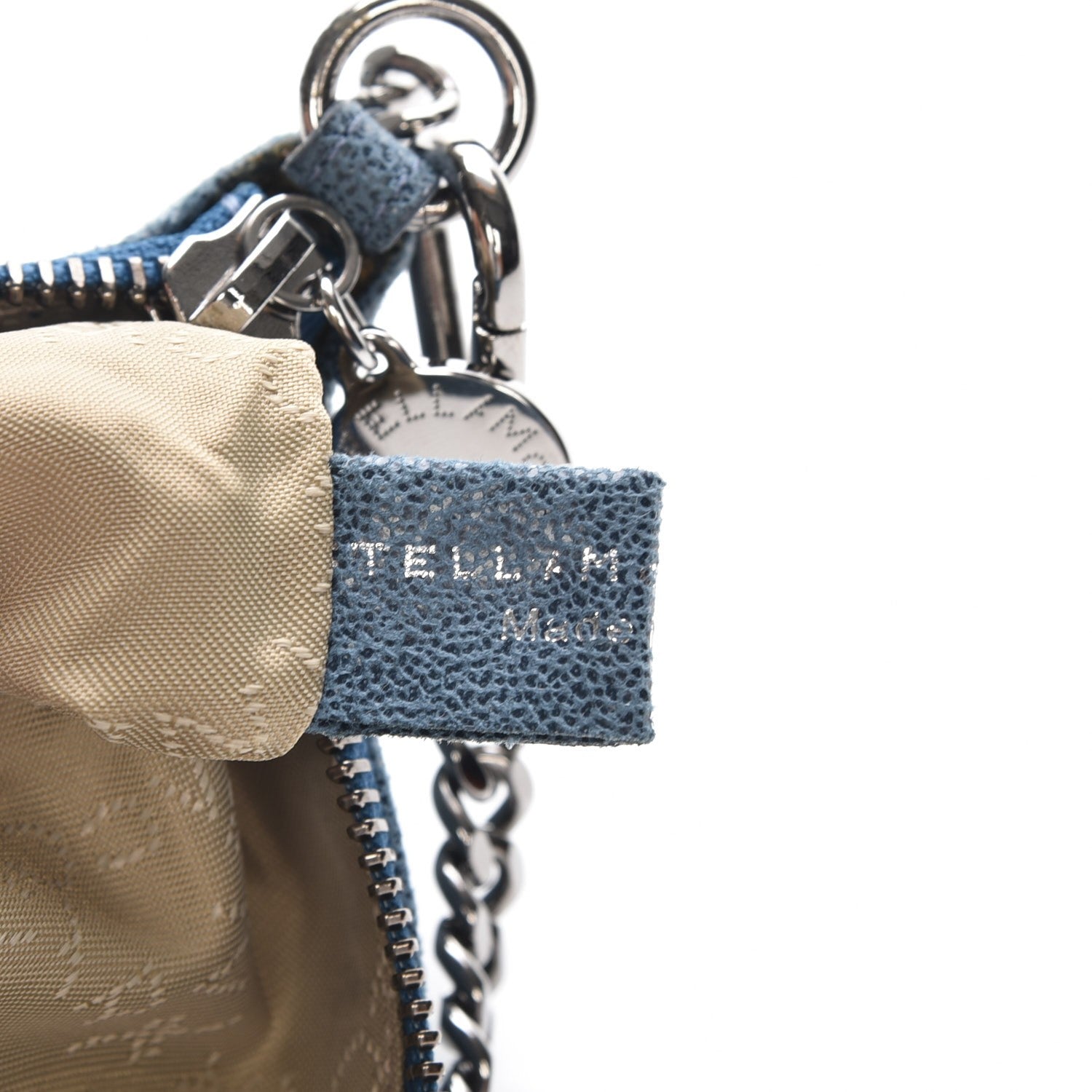 Stella McCartney Shaggy Deer Falabella Clutch Blue 6 of 7