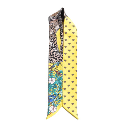 Hermes Silk Jungle Love Love Twilly Jaune Vif Canard 3 of 7