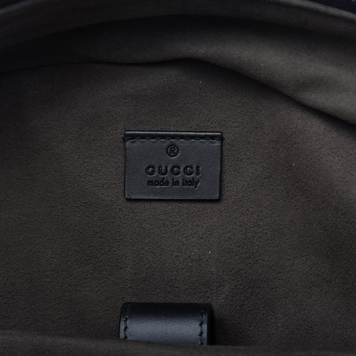 GG Supreme Monogram Medium Backpack Black